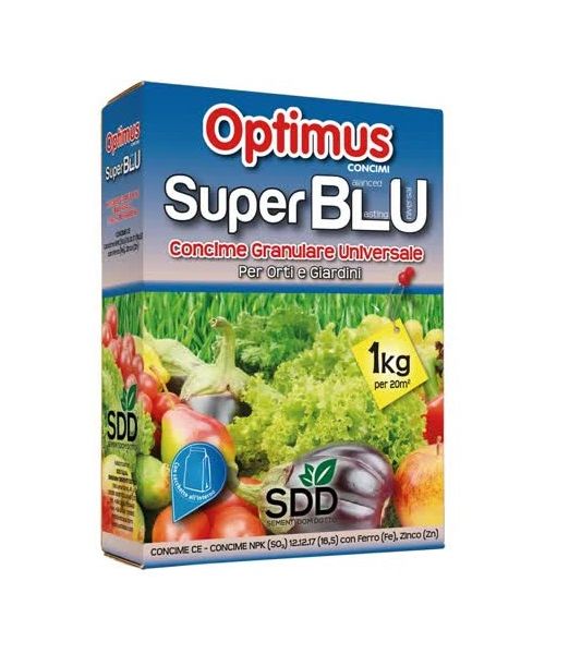 Concime per orto e giardino Optimus Super Blu 1kg - Sementi Dotto