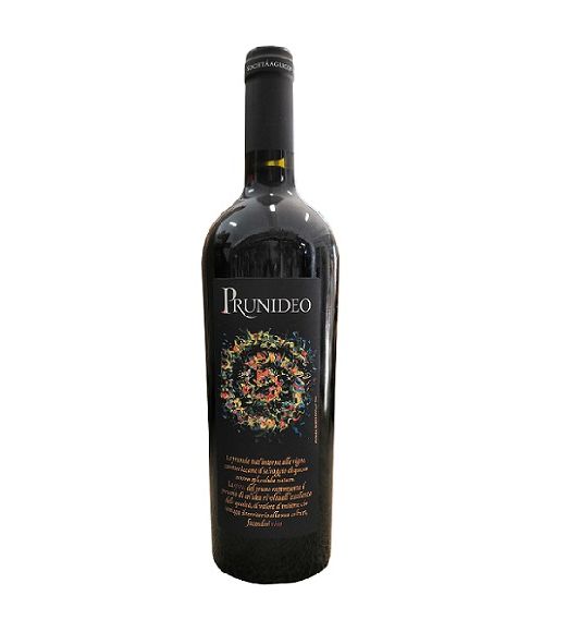 Bottiglia di vino rosso di Toscana IGT Prunideo