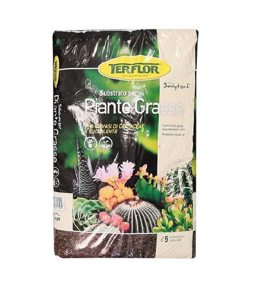 Terriccio per piante grasse Terflor nel sacchetto da 5lt