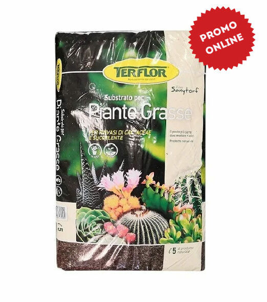 Terriccio per piante grasse da 5 litri marca Terflor | Pierucci Agricoltura