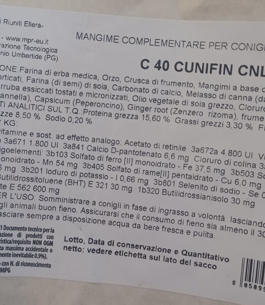 Cunifin caratteristiche prodotto