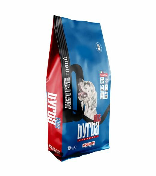 confezione di mangime per cani attivvi Byrba Plus