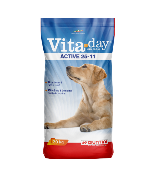 confezione di mangime per cani sportivi Vitaday Active 25-11