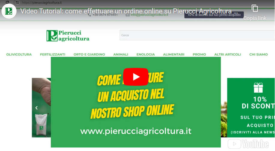 Tutorial acquisto prodotti pierucci Agricoltura