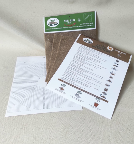 No Rug tappeto pacciamante in fibra di juta in formato quadrato