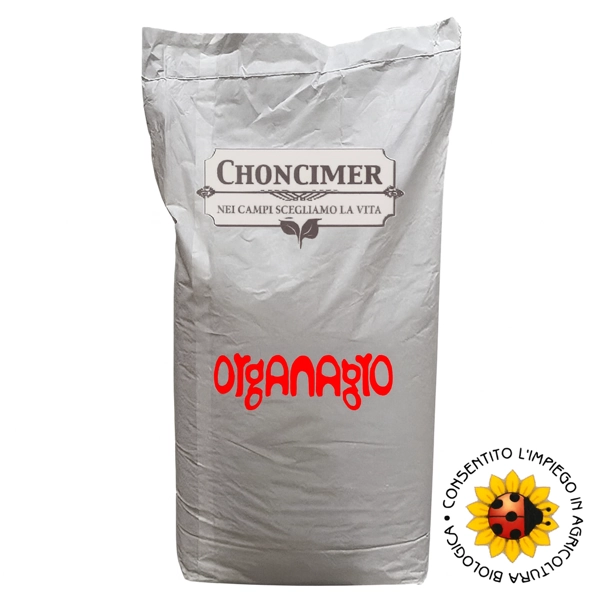Sacco da 33 kg di stallatico organico Organagro Choncimer, concime pellettato naturale