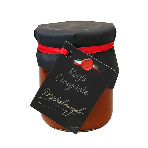 barattolo di sugo di ragù di cinghiale da 180 gr
