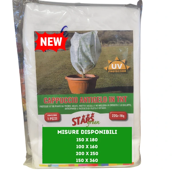 Cappuccio antigelo in TNT Stars Green per piante