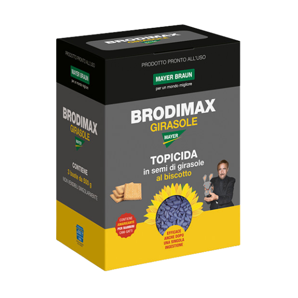Confezione Brodimax Girasole Mayer Braun topicida professionale